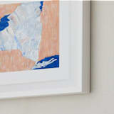 "New York in Paint" - Art Print in New York Blue by Denise Wong - Frame Close-up