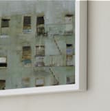 "Windows" - Art Print in grey by Hadas Tal - Frame Close-up