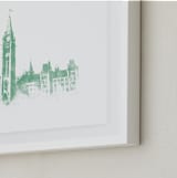 "Parliament Hill" - Art Print in Verdigris by Paul Berthelot - Frame Close-up