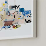 "The Color of Smoke" - Art Print in Sky Blue by Erin McCluskey Wheeler - Frame Close-up