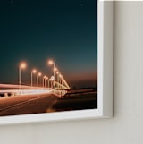 "The Fast Bridge" - Art Print in Marmalade Pine by Christian Fernandez - Frame Close-up