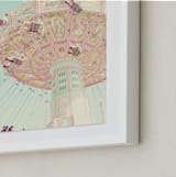 "Sky Coasters" - Art Print in Teal by Stephanie Sherman - Frame Close-up
