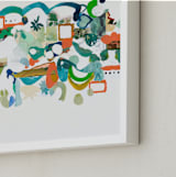 "Green Hills" - Art Print in Verdant Green by Erin McCluskey Wheeler - Frame Close-up