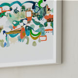 "Green Hills" - Art Print in Verdant Green by Erin McCluskey Wheeler - Frame Close-up