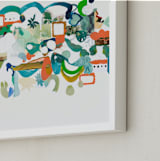 "Green Hills" - Art Print in Verdant Green by Erin McCluskey Wheeler - Frame Close-up