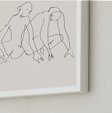 "Awaking" - Art Print in Monochrome by Catilustre - Frame Close-up