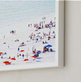 "Bright Beach" - Art Print in vibrant sun by Baumbirdy - Frame Close-up
