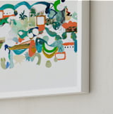 "Green Hills" - Art Print in Verdant Green by Erin McCluskey Wheeler - Frame Close-up