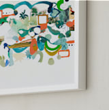 "Green Hills" - Art Print in Verdant Green by Erin McCluskey Wheeler - Frame Close-up