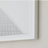 "Pyramid Building" - Art Print in Grey by Anna Western - Frame Close-up