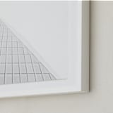"Pyramid Building" - Art Print in Grey by Anna Western - Frame Close-up