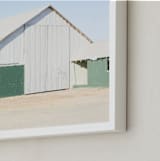 "Green Barn" - Art Print in Barn Green by Alex Elko Design - Frame Close-up