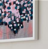 "Mapped" - Art Print in Teal by Denise Wong - Frame Close-up