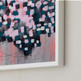 "Mapped" - Art Print in Teal by Denise Wong - Frame Close-up