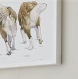 "Fluffy Buns" - Art Print in burnt umber by Natalie Groves - Frame Close-up