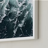"Wave Patterns" - Art Print in Sea Aqua by Tommy Kwak - Frame Close-up