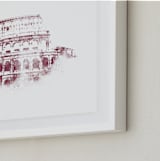 "Colosseum" - Art Print in Merlot by Paul Berthelot - Frame Close-up