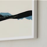 "Spliced Landscape 1" - Art Print in Blue Topaz by Melinda Laszczynski - Frame Close-up