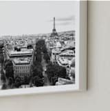 "The Streets of Paris" - Art Print in Black and White by Kelsey McNatt - Frame Close-up