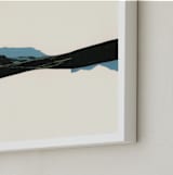 "Spliced Landscape 1" - Art Print in Blue Topaz by Melinda Laszczynski - Frame Close-up