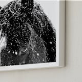 "Contemplate" - Art Print in Black and White by Leslie Le Coq - Frame Close-up