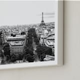 "The Streets of Paris" - Art Print in Black and White by Kelsey McNatt - Frame Close-up