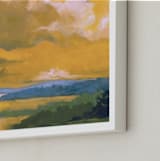 "Orange Lake" - Art Print in Bold Orange by Stephanie Goos Johnson - Frame Close-up