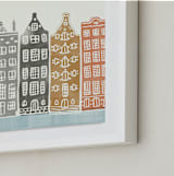 "On the Canal" - Art Print in brick by Griffinbell Paper Co. - Frame Close-up