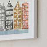 "On the Canal" - Art Print in brick by Griffinbell Paper Co. - Frame Close-up