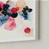 "Bloom Mixer" - Art Print in Sapphire Blue by Three Kisses Studio - Frame Close-up