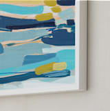 "Flatlands" - Art Print in Process Blue by Katie Craig - Frame Close-up