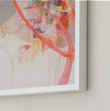 "Red Loops" - Art Print in Rosy Red by Kirsta Benedetti - Frame Close-up