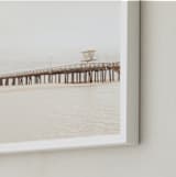 "Stormy Pier" - Art Print in sand by Kamala Nahas - Frame Close-up
