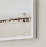"Stormy Pier" - Art Print in sand by Kamala Nahas - Frame Close-up