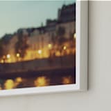 "By the Seine" - Art Print in Dark Turquoise by Caroline Mint - Frame Close-up