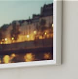 "By the Seine" - Art Print in Dark Turquoise by Caroline Mint - Frame Close-up