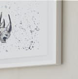 "Rhino" - Art Print in Storm by Holly Royval - Frame Close-up