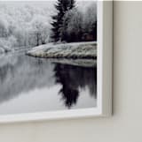 "Winter's Breath" - Art Print in White by Eva Marion - Frame Close-up