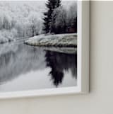 "Winter's Breath" - Art Print in White by Eva Marion - Frame Close-up