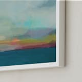"Morning Walk II" - Art Print in Teal by AlisonJerry - Frame Close-up