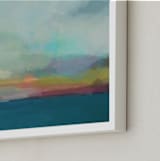 "Morning Walk II" - Art Print in Teal by AlisonJerry - Frame Close-up
