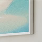 "A Day at Sea" - Art Print in Aqua Blue by Mike Sunu - Frame Close-up