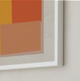 "Come And Stay With Me 1A" - Art Print in Albers Orange by Alain Castoriano - Frame Close-up