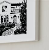 "House: White Border Custom Print" - Custom Print in Black by Minted - Frame Close-up