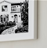 "House: White Border Custom Print" - Custom Print in Black by Minted - Frame Close-up