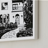 "House: Custom Print" - Custom Print in Black by Minted - Frame Close-up