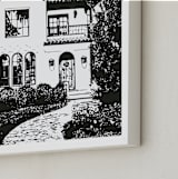 "House: Custom Print" - Custom Print in Black by Minted - Frame Close-up
