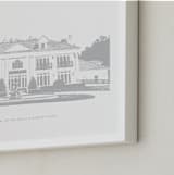 "Your Venue: Custom Letterpress Print" - Custom Letterpress Print in Cool Grey by Minted - Frame Close-up