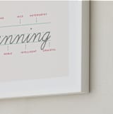 "Anatomy Of A Name" - Personalized Art Print in Ivory by Shari Margolin - Frame Close-up