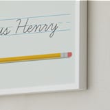 "The Write Stuff" - Personalized Art Print in Mint by Sarah Cohn - Frame Close-up